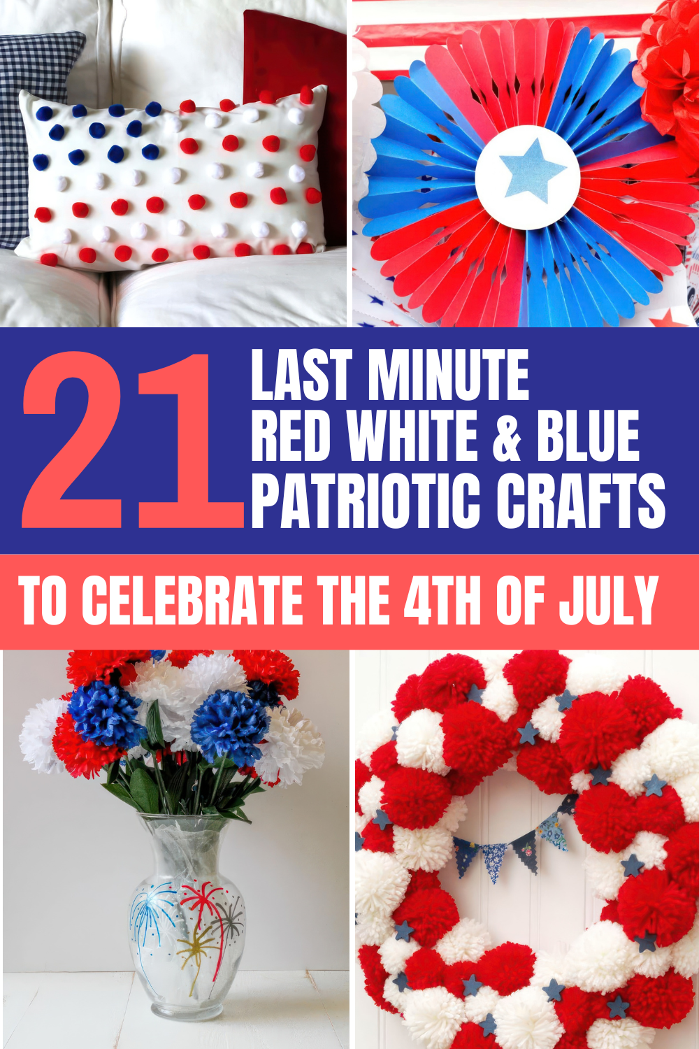 Celebrate the 4th of July in style with these elegant red, white, and blue crafts! Perfect for home decor and party decorations, these projects will add a sophisticated touch to your celebrations. Tap to explore all the festive ideas! 🇺🇸🖌️🎉

