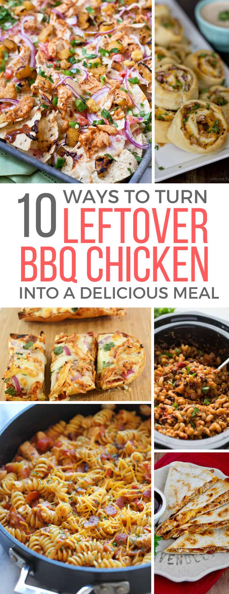 These recipes taste great and are the perfect way to use up that leftover BBQ chicken!