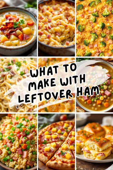 ??️ 10 Creative Leftover Ham Recipes for Easy, Tasty Meals Don’t let that holiday ham go to waste! These simple and delicious leftover ham recipes are perfect for quick breakfasts, hearty dinners, and everything in between. ?? #HamRecipes #QuickMeals #EasyCooking #LeftoversMadeDelicious #HomeCooking