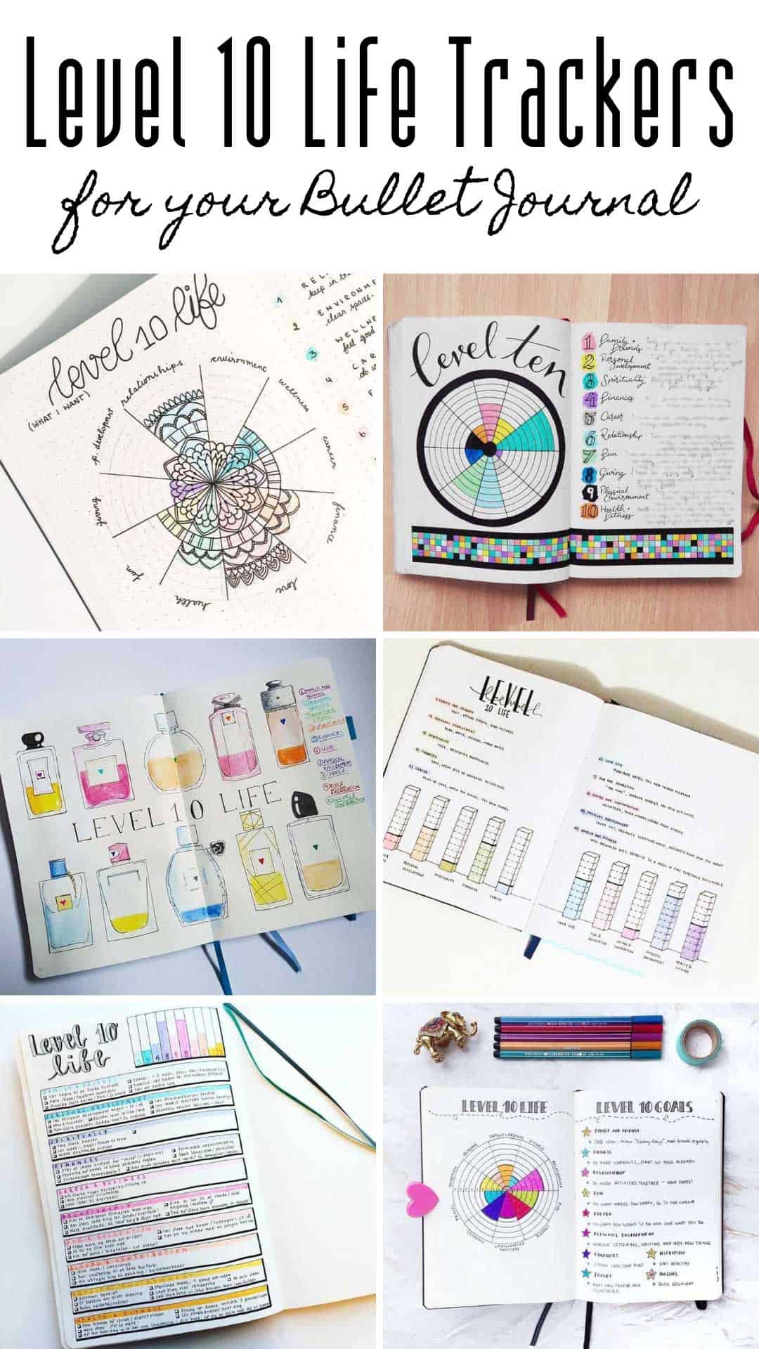 Find out how to track your level 10 life in your bullet journal with these clever tracker spreads #bulletjournal