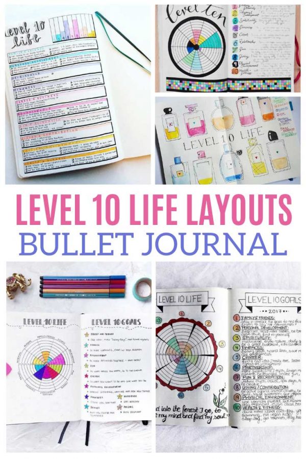 The Level 10 Life is going to help me rock my personal goals this year and these bullet journal layouts are what I need to track my progress!
