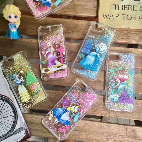 Liquid Glitter Phone Case Disney Princesses