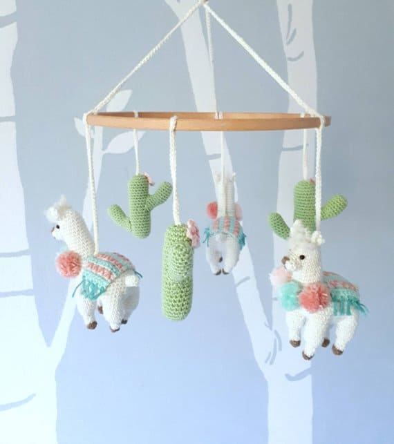 Llama Crib Mobile Crochet Pattern