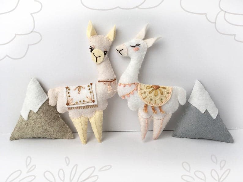 Llama Felt Plush Toys