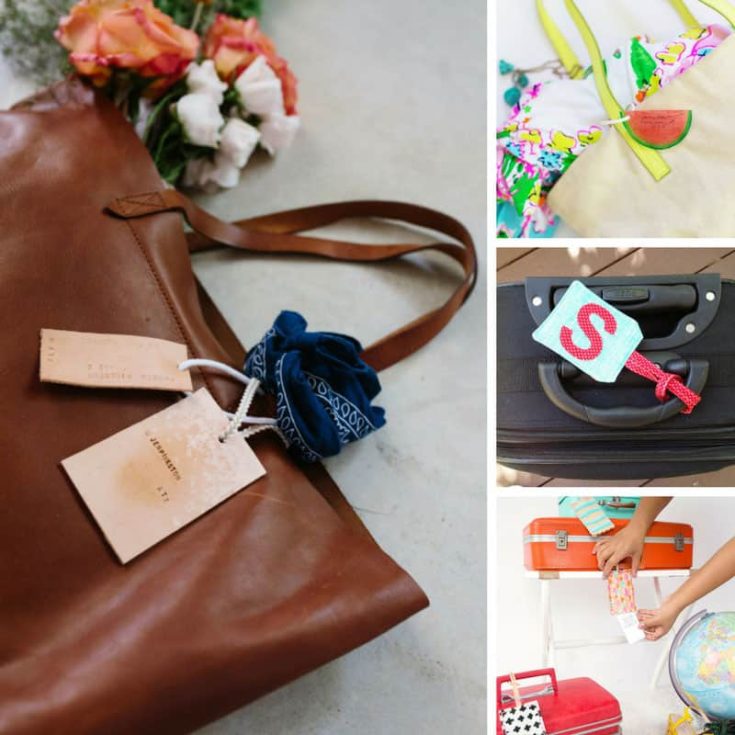 So many great DIY luggage tag crafts!