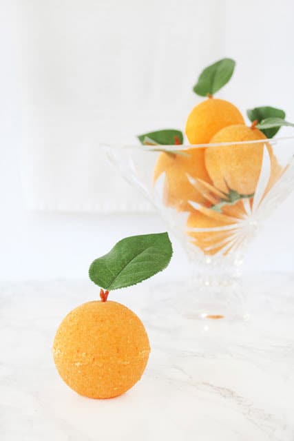 Luscious DIY Orange Blossom Bath Bombs