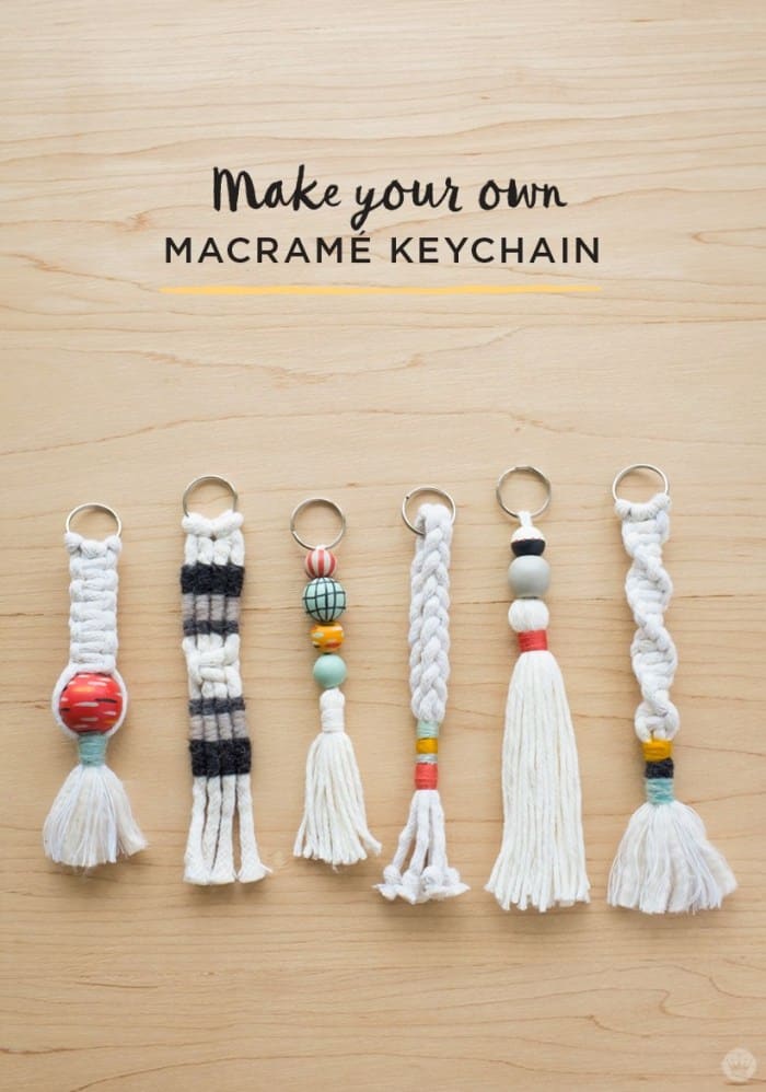 DIY Tassel and Macrame Keychains