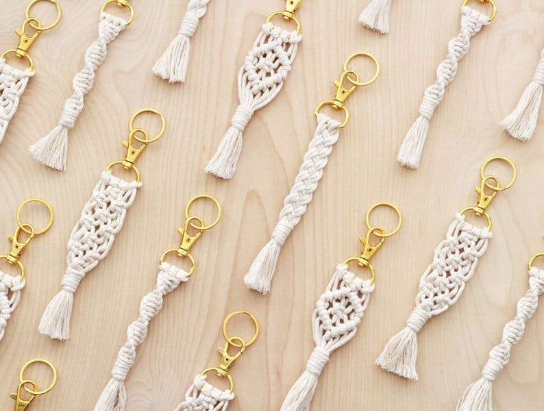 Macrame keychain store diy