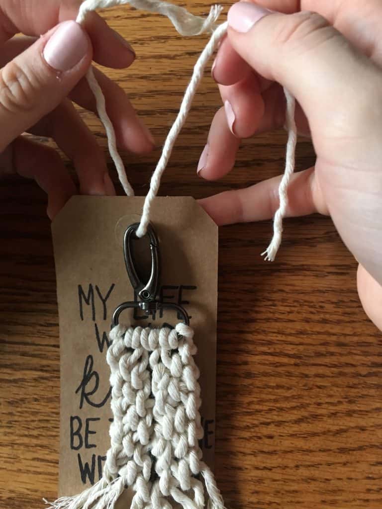 DIY Mini Macrame Keychain