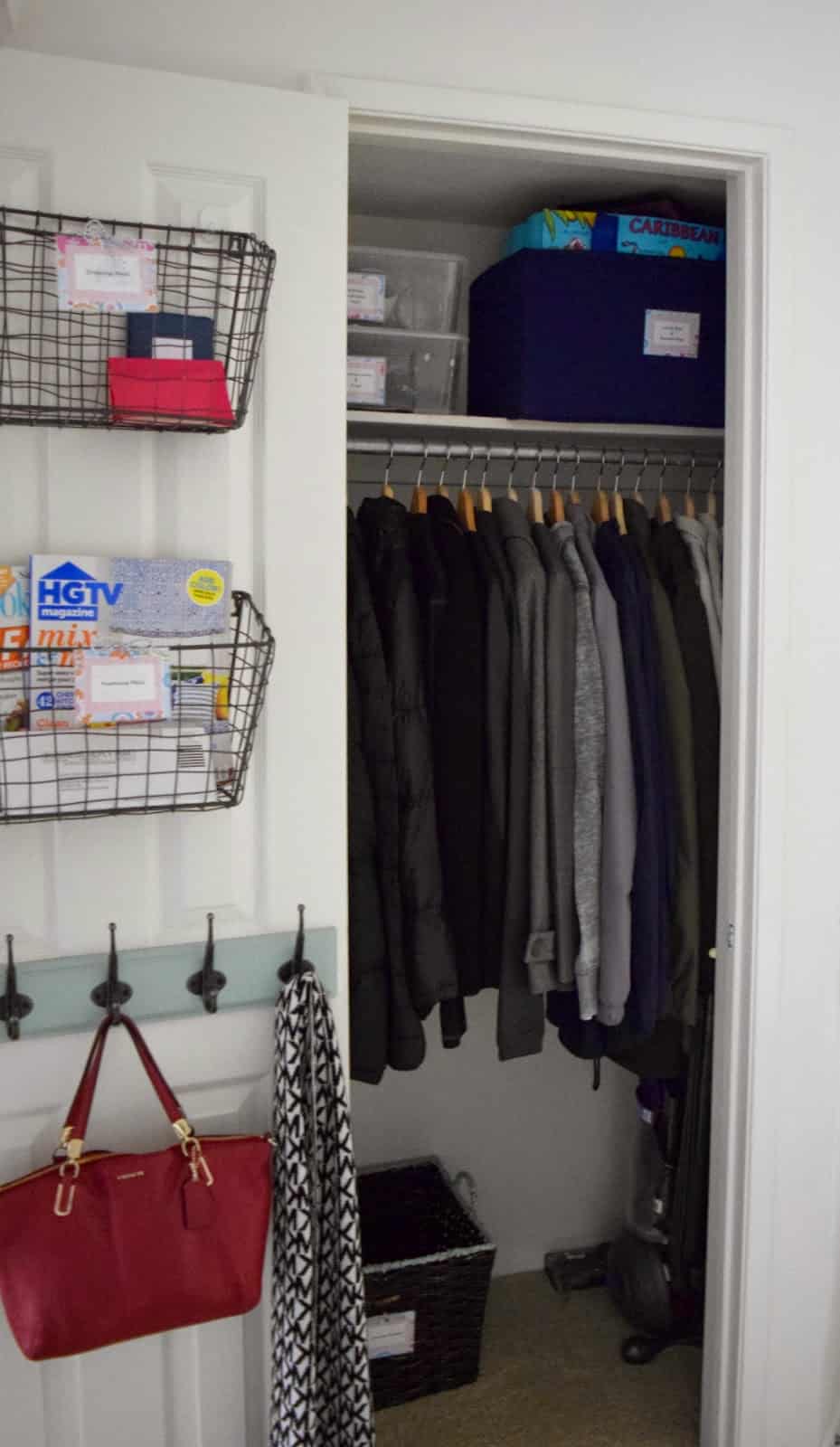 Create a drop zone in your front closet