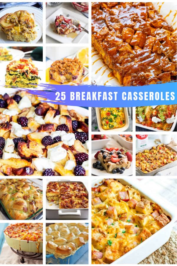 Oh my - so many delicious make ahead breakfast casseroles that are perfect for family brunches #breakfast #recipe #food #potluck