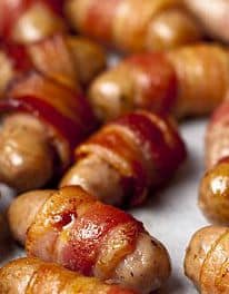 Make Ahead Sausages Wrapped in Bacon