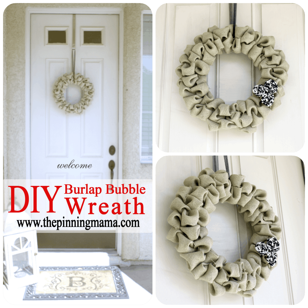 Make Burlap Wreath Christmas 1