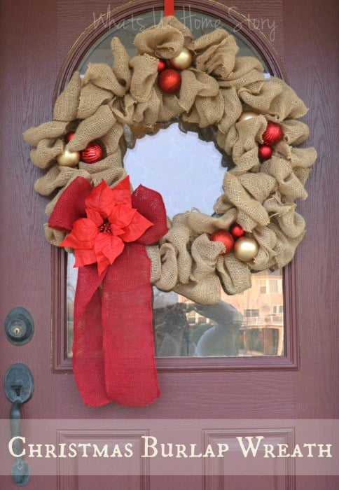 Make Burlap Wreath Christmas 5