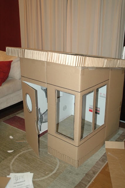 Make Cardboard Playhouse Kids