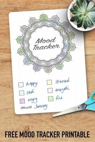 Mood Tracker Bullet Journal Printable {Download your free copy!}
