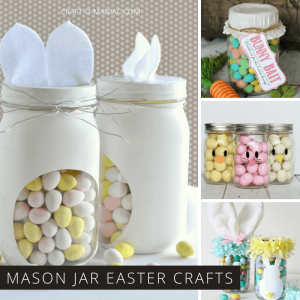 These easy Easter mason jar crafts make the cutest handmade treats for kids and grownups!