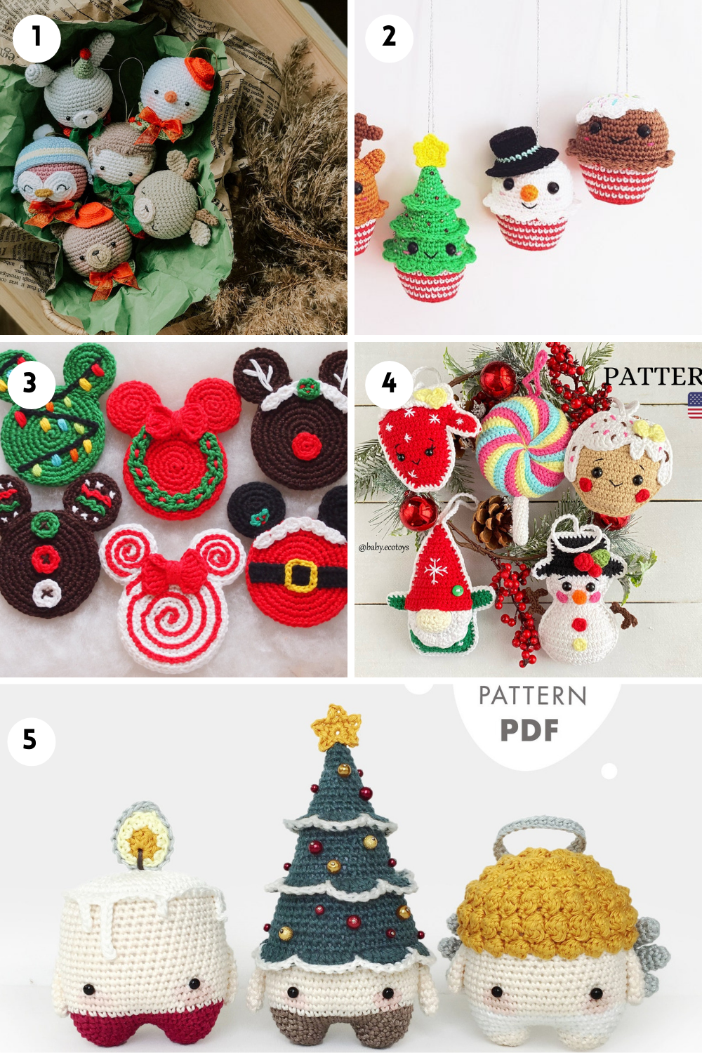 Matching Crochet Christmas Decorations