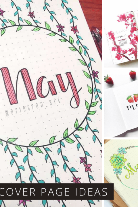 These May bullet journal cover pages are gorgeous! Just the inspiration you need to decide how to welcome May in your own BUJO.