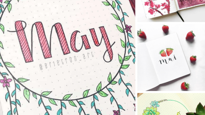 These May bullet journal cover pages are gorgeous! Just the inspiration you need to decide how to welcome May in your own BUJO.