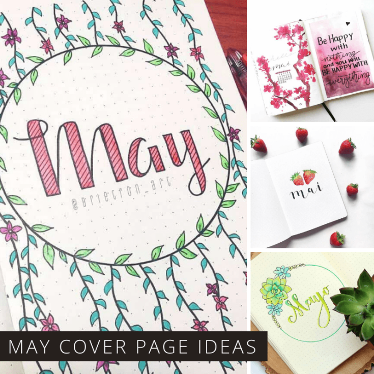These May bullet journal cover pages are gorgeous! Just the inspiration you need to decide how to welcome May in your own BUJO.