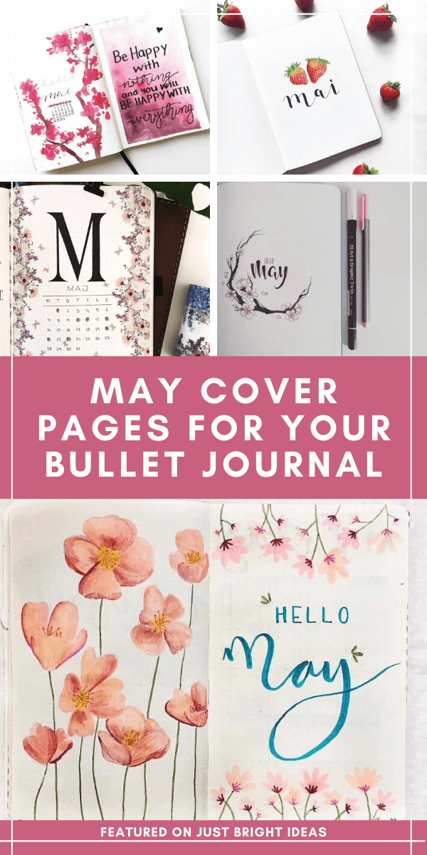 These May bullet journal cover pages are gorgeous! Just the inspiration you need to decide how to welcome May in your own BUJO.