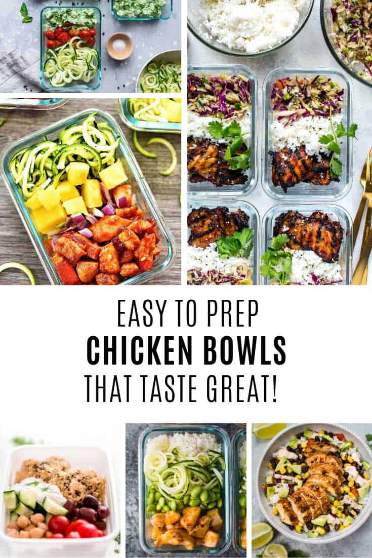 These meal prep chicken bowls taste GREAT!