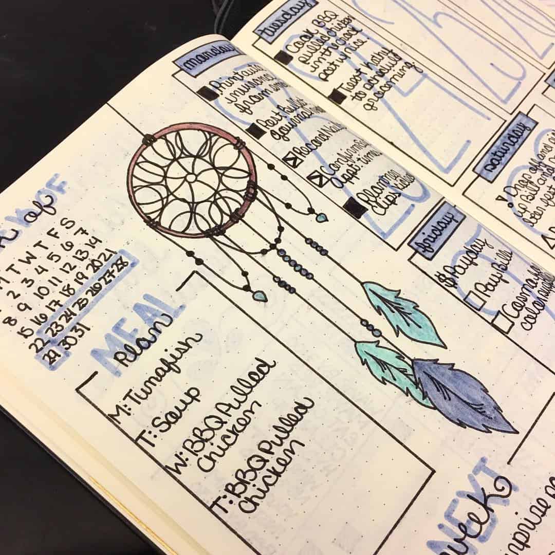 Dreamcatcher Bullet Journal Printable ⋆ aerialovely