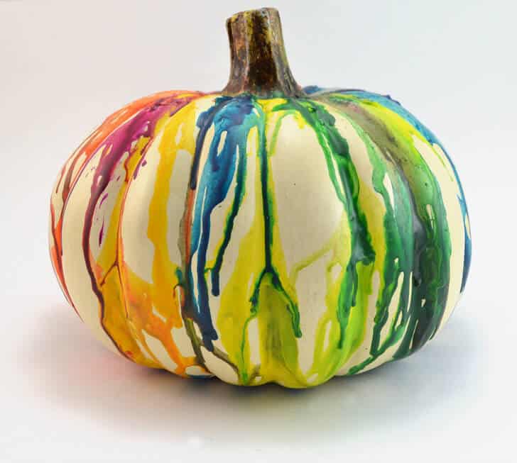 Melted Crayon Pumpkins