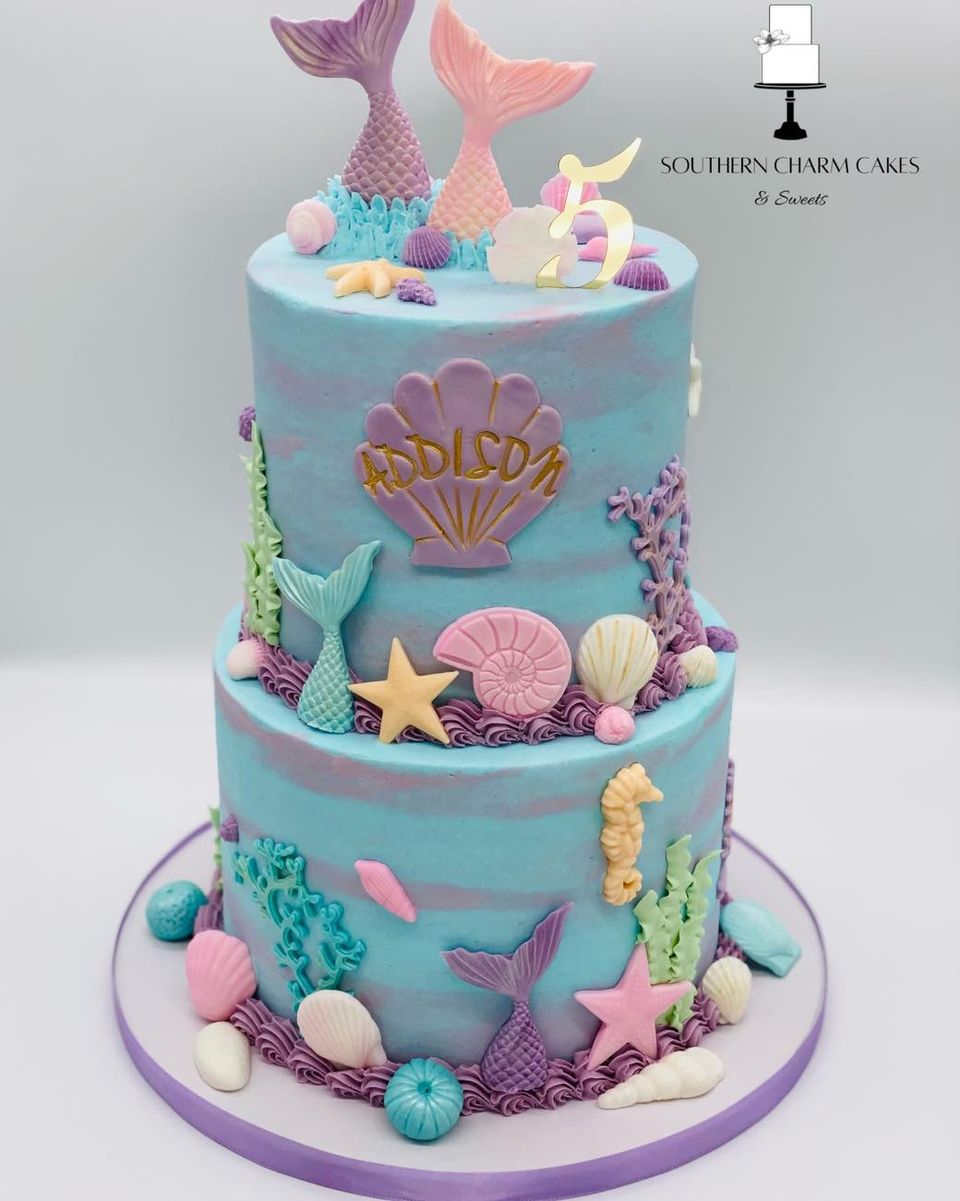 🧜🏻‍♀️🐚🎂 Create a splash with these mesmerizing cake designs that will make your child's special day truly magical