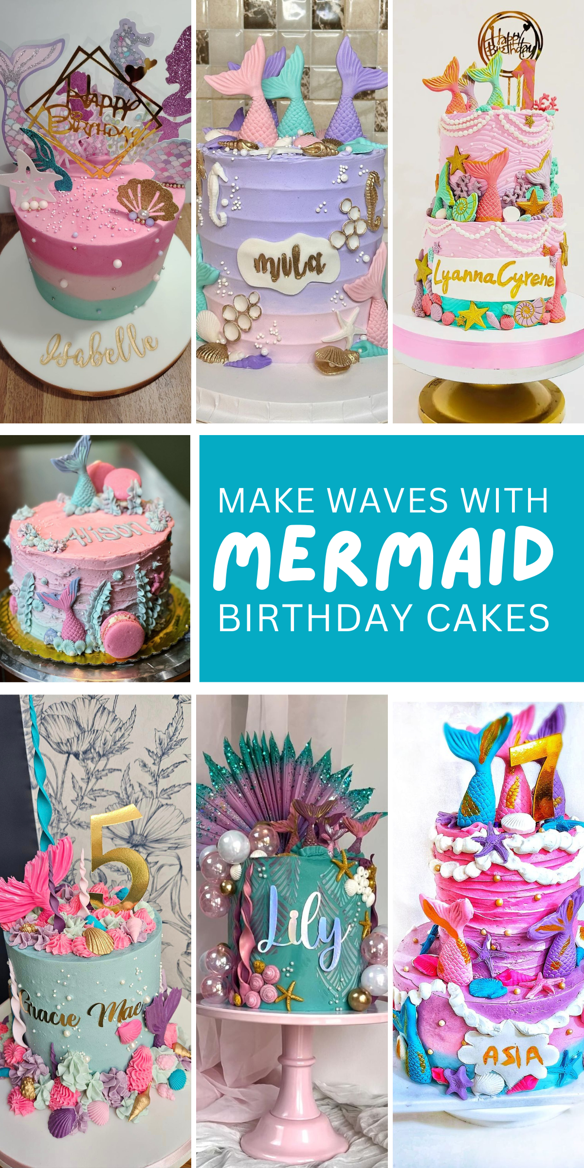 🧜🏻‍♀️🐚🎂 Dive into a collection of beautiful and whimsical cake designs that promise to make your mermaid-themed party unforgettable.