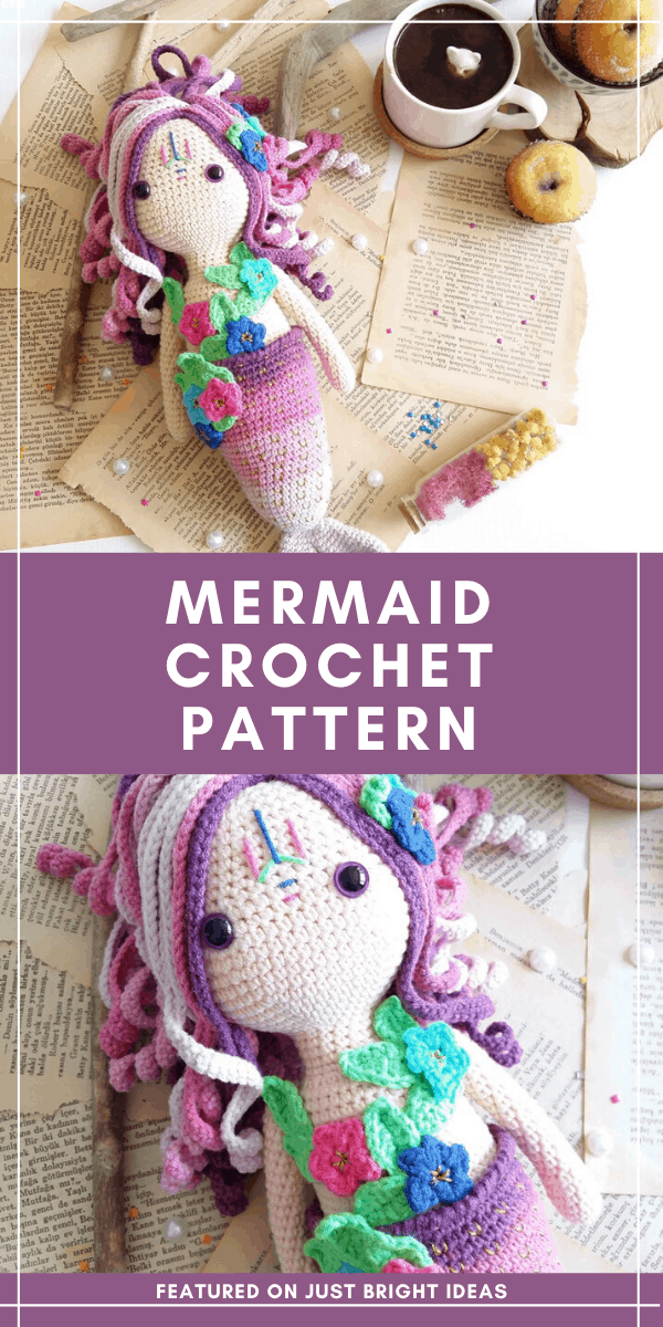 How sweet is this crochet mermaid doll! She'll be well loved and the pattern is easy to follow. 