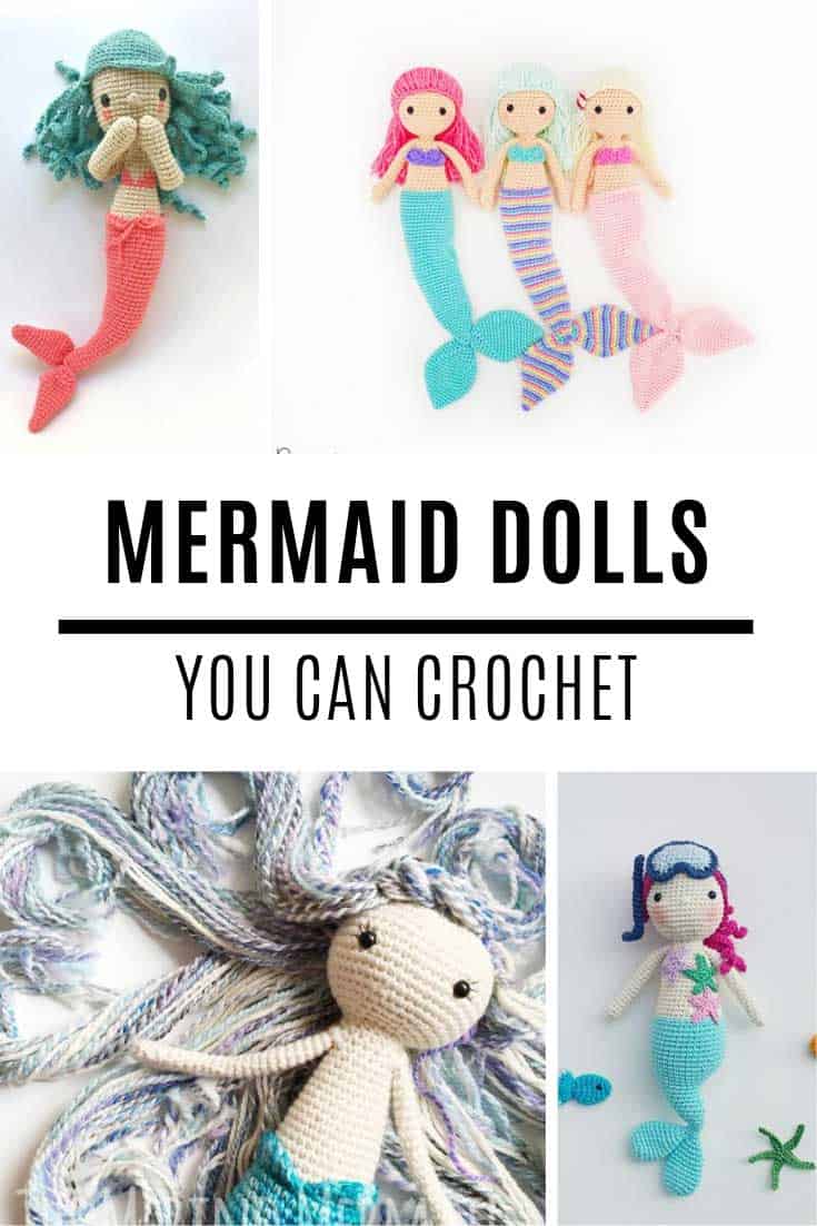 Oh these mermaid doll crochet patterns are just the sweetest!