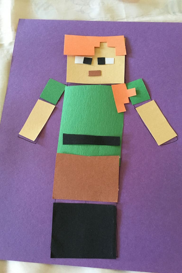 Minecraft Alex Craft Lay out the pieces