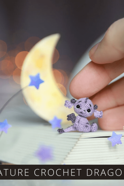 Grab the embroidery floss so you can crochet this teeny tiny and totally magical little dragon. Perfect for keychains, bookshelves and instagram!
