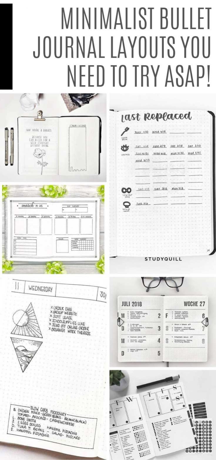 These Minimalist Bullet Journal Spreads Will Inspire You to Embrace Simple!