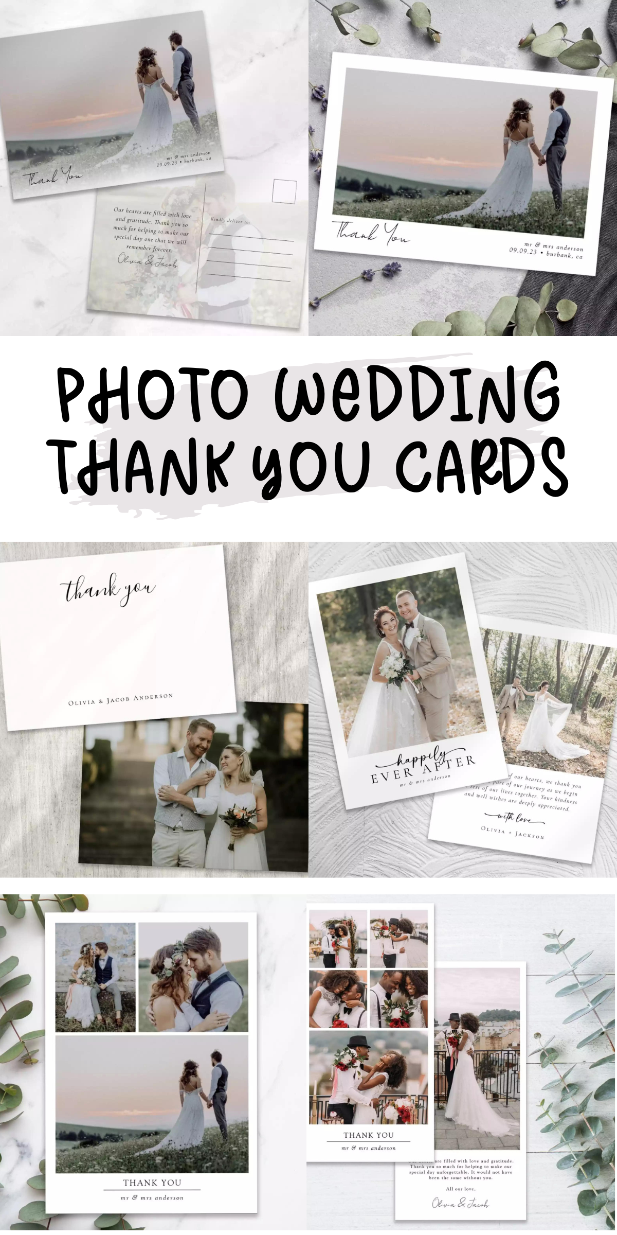 💍💖 Now that you've said "I do," it's time to say "Thank You!" 🎉✨ Don't miss this stunning range of wedding thank you cards to find the perfect style that suits your special day. 🥂💌 Share your gratitude with elegance and charm. 🌸👰🤵