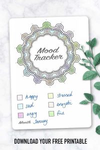 This free mood tracker printable is just what you need to monitor your mental health!