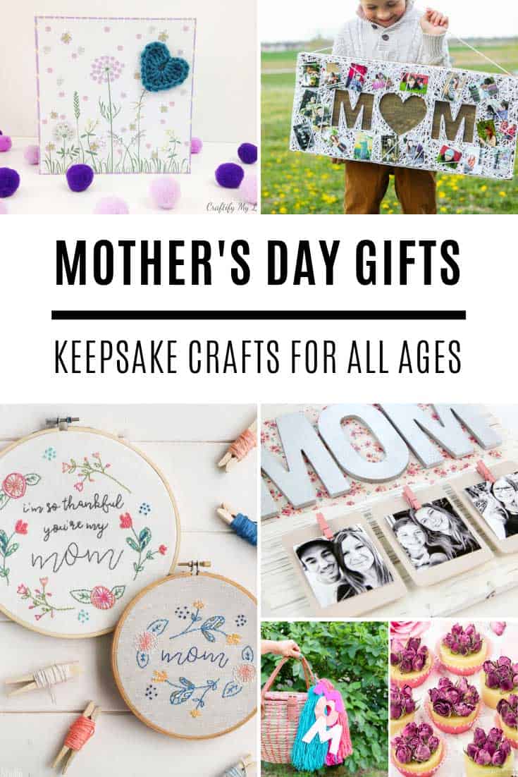 I know that many of you like to get crafty and make homemade gifts for your loved ones. So today I've rounded up some gorgeous Mother's Day keepsake crafts. 