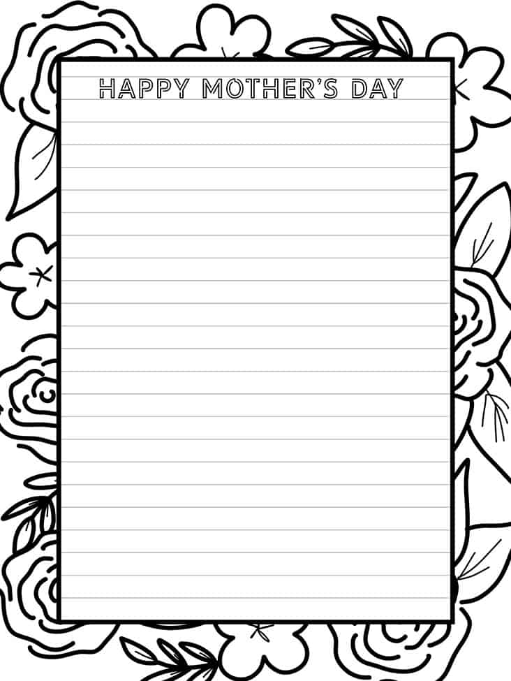 Mother's Day Letter Template