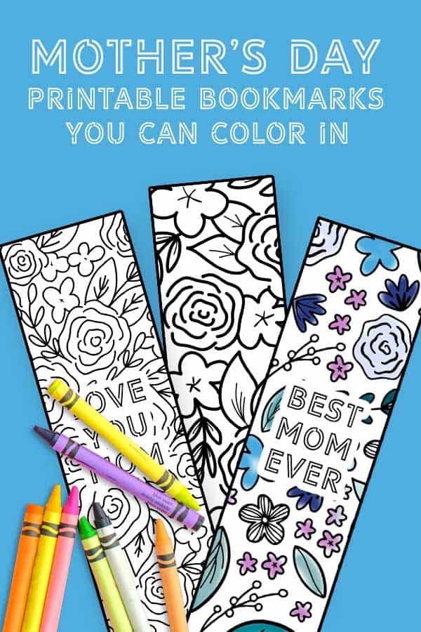 These Mother's Day printable coloring bookmarks are the perfect gift for a mom who loves to read. Tuck one inside a new book as a Mother's Day gift she's sure to appreciate!