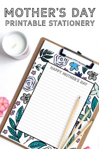 This Mother's Day use this free printable stationery to write mom a letter and tell her how much she means to you. After you color it in!