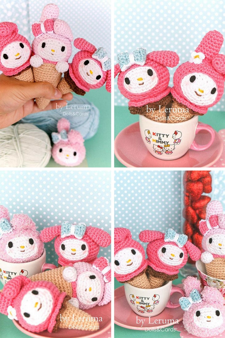 My Melody Ice Cream Crochet Pattern