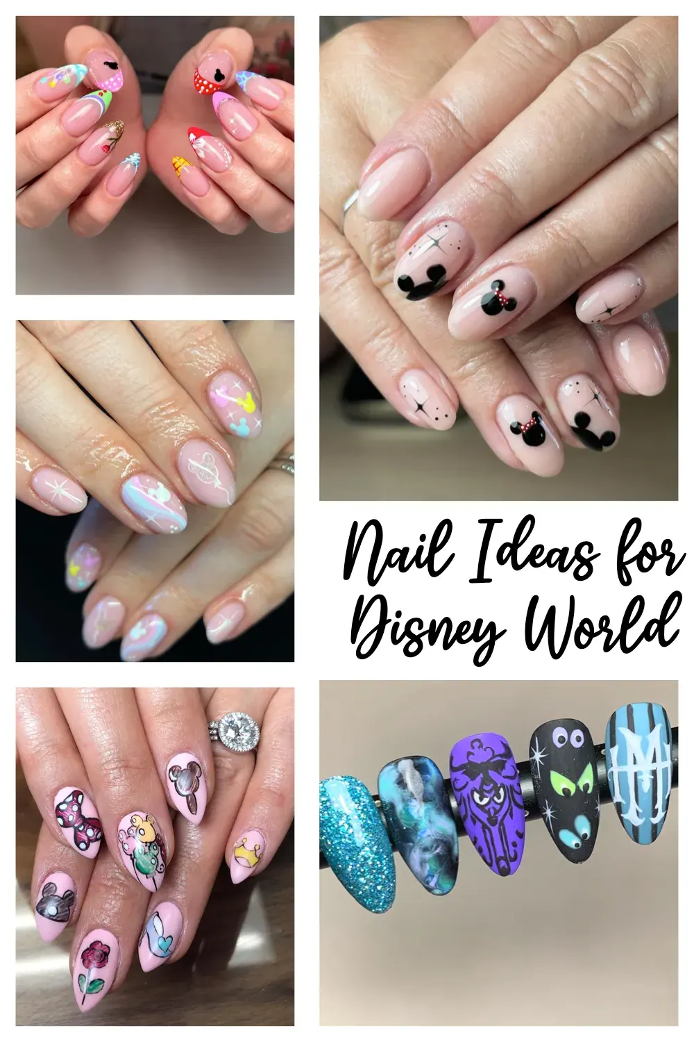 Heading to the parks? These Disney nail ideas are perfect for your next vacation — from Minnie dots to castle sparkle! #NailIdeasForDisneyWorld #DisneyNails #DisneyManicure