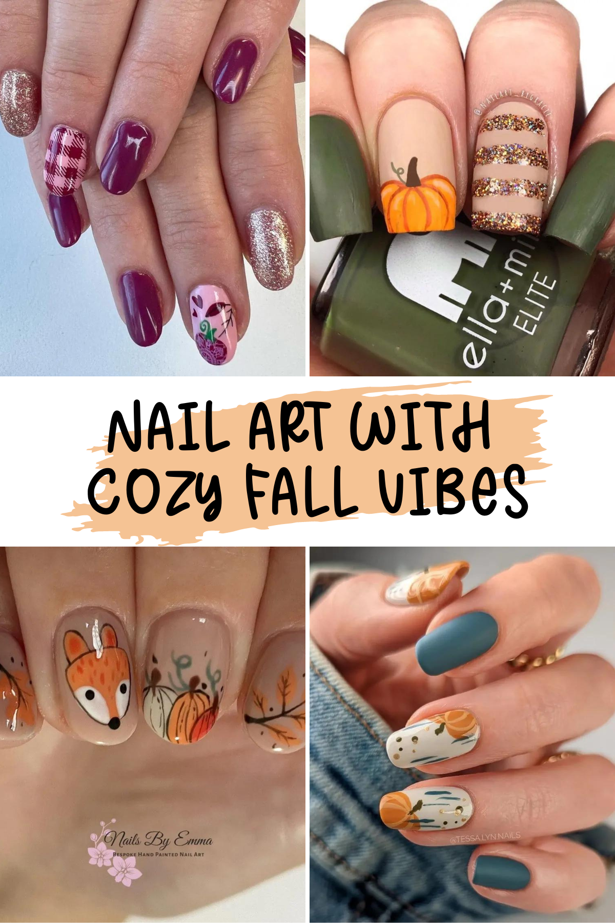 🍂 Cozy Fall Nail Art Ideas You'll Love! 🍂 Get inspired by these gorgeous autumn nails, featuring pumpkins, plaid, glitter, and more! Perfect for sweater weather and pumpkin spice season. 💅✨ #FallNails #NailArtInspo #AutumnAesthetic