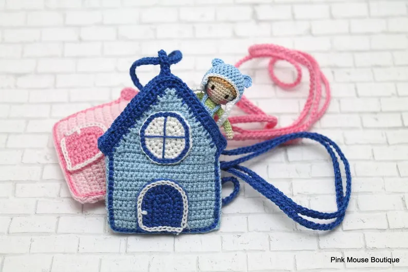 This easy to follow crochet pattern will show you how to make these adorable pocket sized dolls and their matching houses!