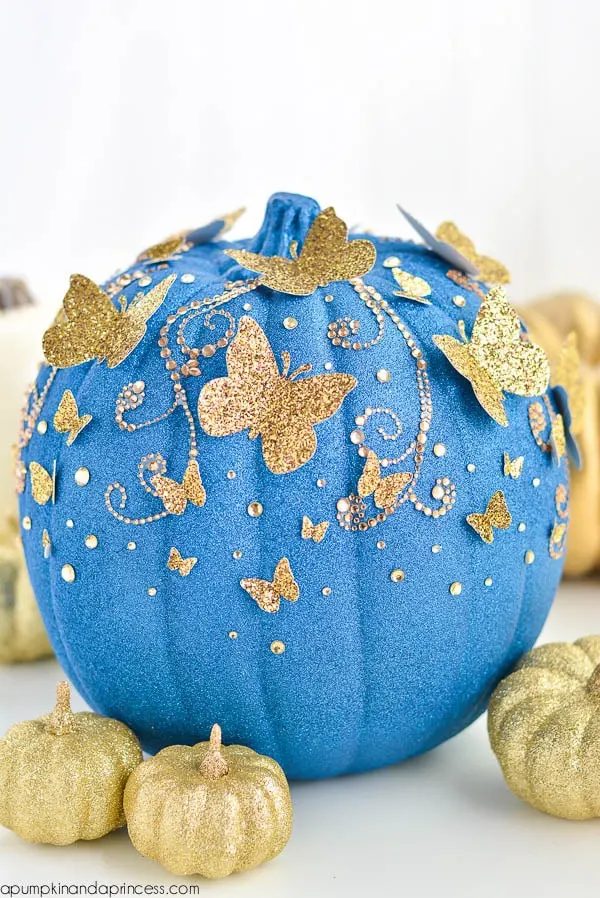 No Carve Cinderella Halloween Pumpkin