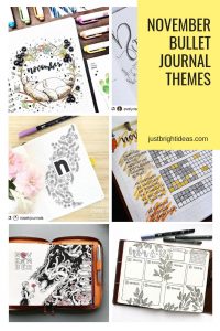 November Bullet Journal Themes and Cover Page Ideas