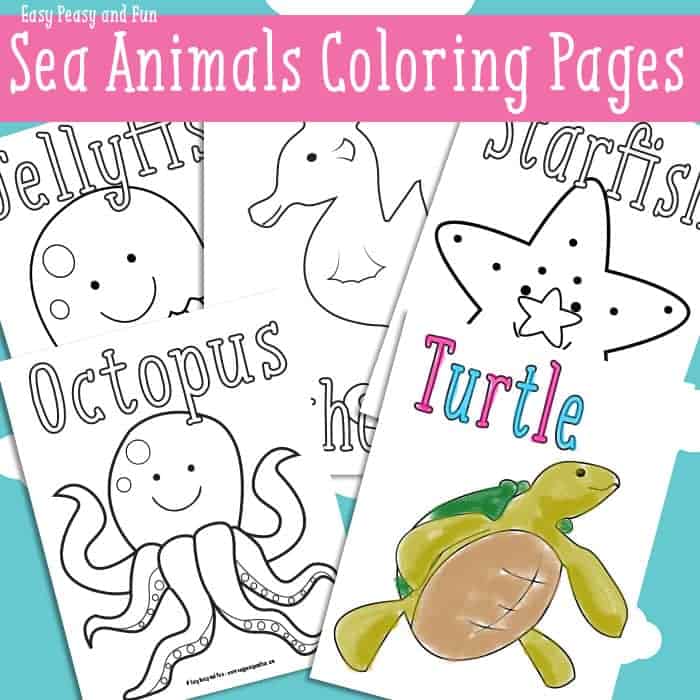 Ocean and Sea Animals Coloring Pages
