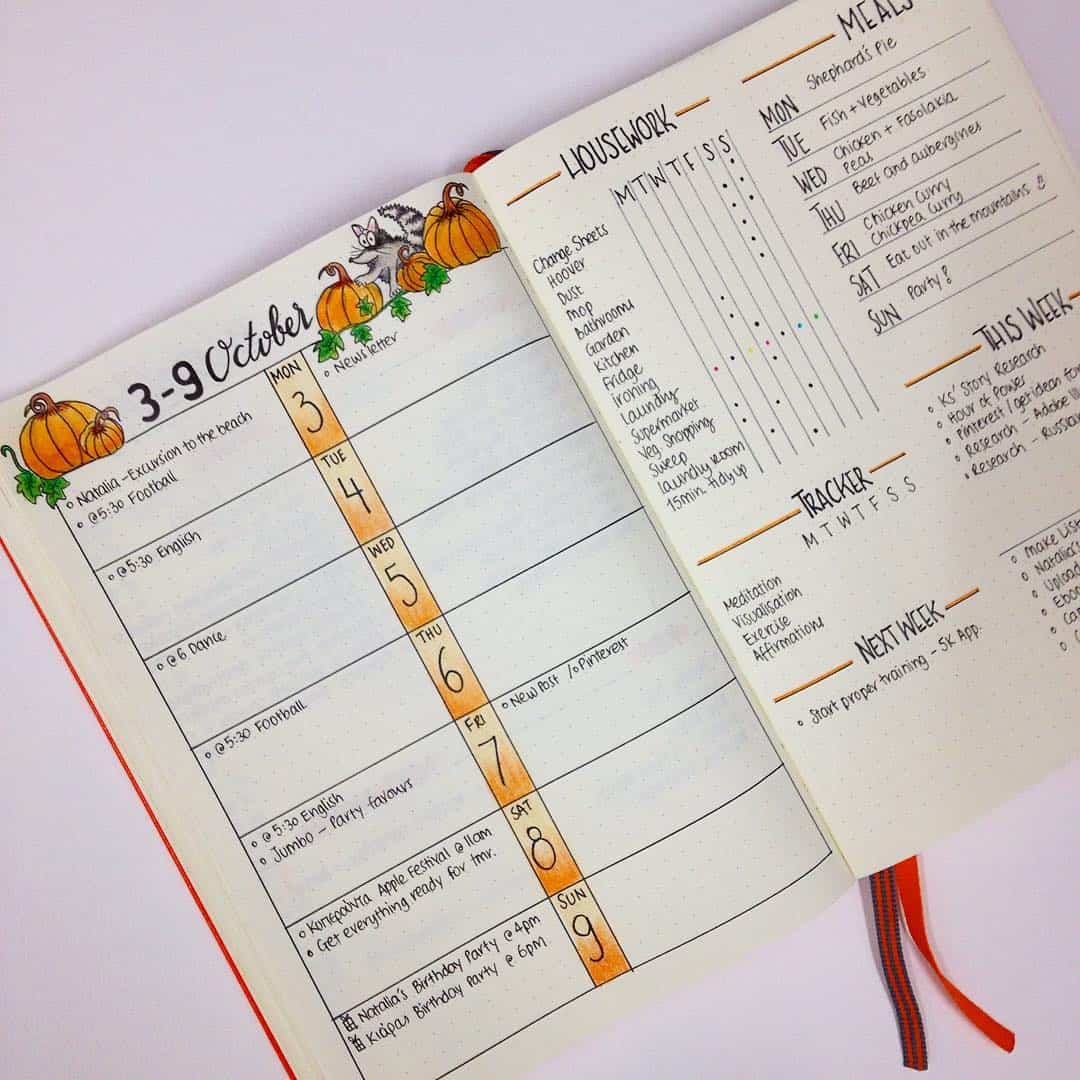 October Dailies Doodles Bullet Journal